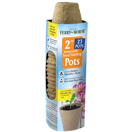 Plantation Products Ferry-Morse 23 Cells 2 in. H X 2.25 in. W X 2.25 in. L Seed Starting Peat Pot 23 pk FR220B